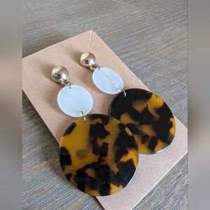 Fun Animal Print Resin Dangle Earrings